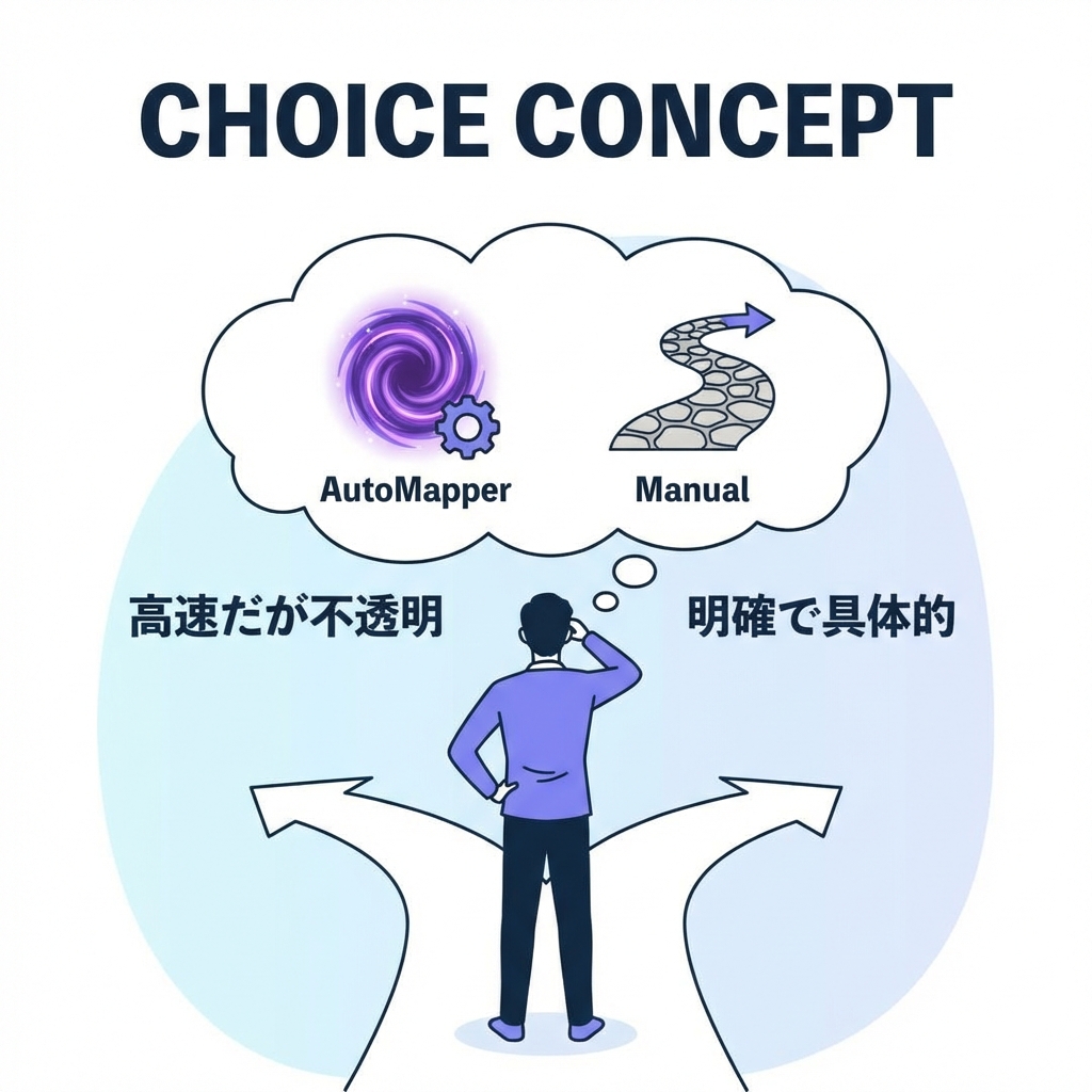 AutoMapper vs 手動マッピング