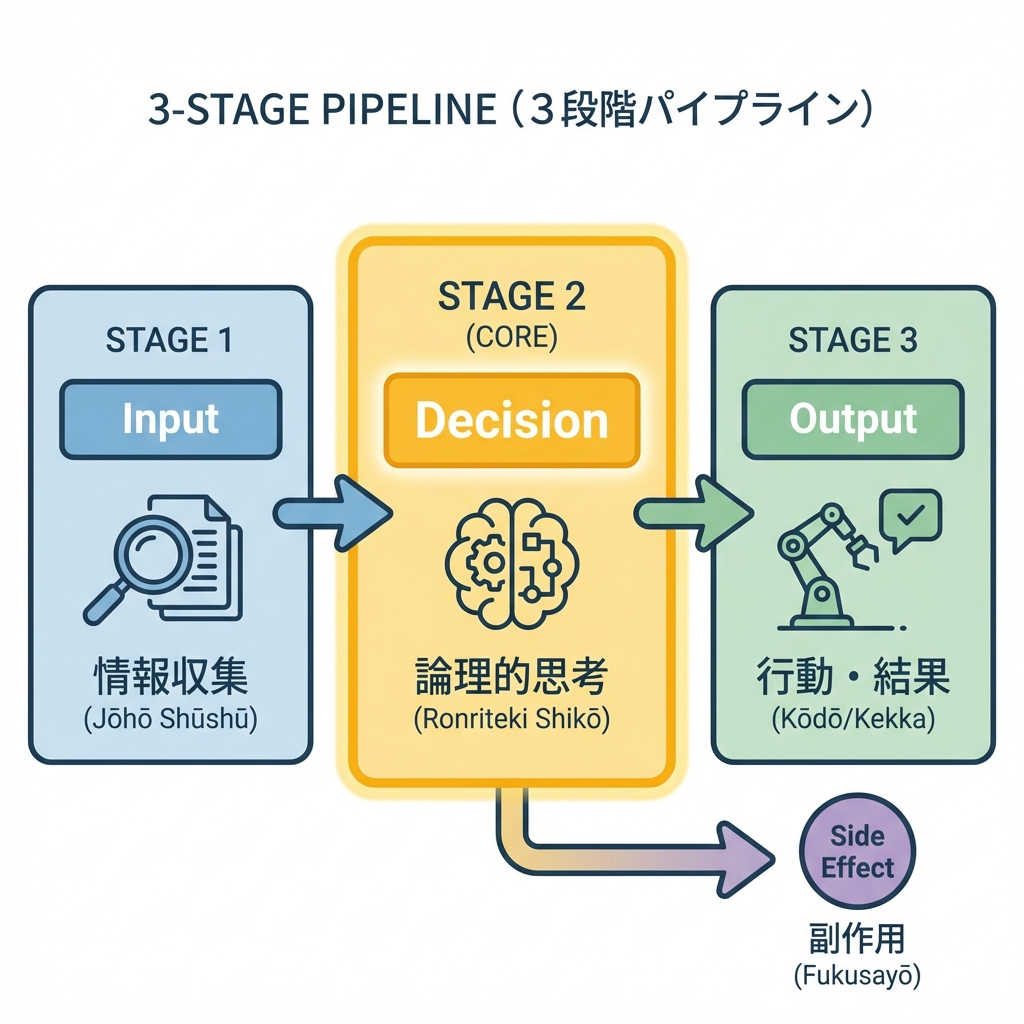 入力・判断・出力のパイプライン